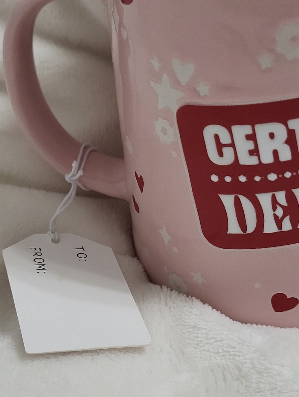 Certified Delulu Pink Ceramic Mug with Red Interior - Picture 5 of 11